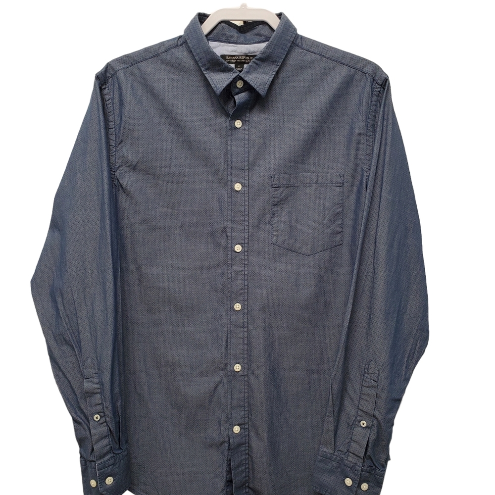 Banana Republic Men's Long Sleeve Button-up Shirt Tailored Slim Fit Size Large